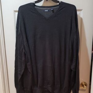 Izod Men's V-Neck Sweater - Charcoal Gray 5XL